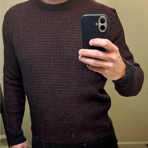 Smartwool Men's Wool Black and Red Crewneck Sweater